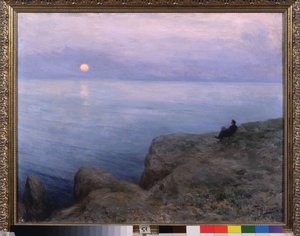 A költő Alekszandr Puskin (1799-1837) a parton. Leonyid Oszipovics Paszternak (1862-1945) alkotása, pasztell, karton