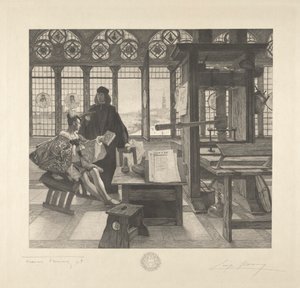 Grolier az Aldus Manutius nyomtatóval alkotó: Leopold Flameng