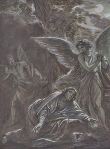 Krisztus az Olajfák hegyén alkotó: Leopold Kupelwieser