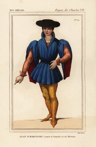 Jean VIII of Harcourt, francia lovag, Aumale és Mortain grófja alkotó: Leopold Massard