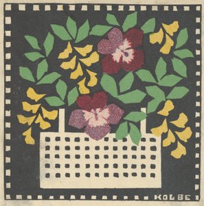 Virágkosár, 1907. alkotó: Leopoldine Kolbe
