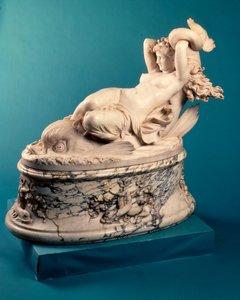 Galatea delfinen lovagol, 1880 körül alkotó: Leopoldo Ansiglione