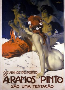 Portugál borok reklámozása. Leopoldo Metlicovitz plakátja, kb. 1915.