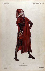 Gianni Schicchi karakterének jelmeze Giacomo Puccini (1858-1924) "Il trittico" (A triptichon) című operájából - 1919 alkotó: Leopoldo Metlicovitz