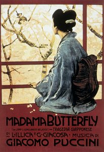 Leopoldo Metlicovitz borítója Giacomo Puccini Mrs Butterfly című operájának partitúrájának alkotó: Leopoldo Metlicovitz