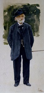 Giuseppe Verdi portréja (akvarell, papír) alkotó: Leopoldo Metlicovitz