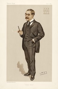 Rudyard Kipling (1865-1936), a Vanity Fair kocsmából. 1894 (színes litográfia) alkotó: Leslie Matthew Ward