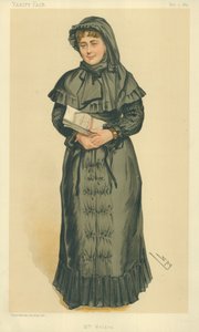 Mrs Georgina Weldon, Mrs Weldon, 1884. május 3., Vanity Fair rajzfilm alkotó: Leslie Matthew Ward