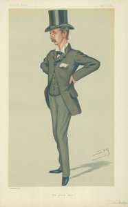 A Hon Edward Stanhope képviselő, A fiatalember, 1879. április 12., Vanity Fair rajzfilm alkotó: Leslie Matthew Ward