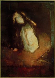 Nő a kandallónál (ábrázolás a kandallónál) alkotó: Lesser Ury