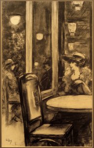 A Café Bauerben alkotó: Lesser Ury