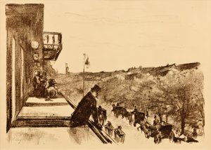 Kávéterasz az Unter den Lindenben alkotó: Lesser Ury