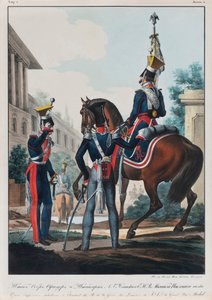 Az ulánus ezred vezérkari tisztjei, Mihály Pavlovics orosz nagyherceg, 1830-as évek