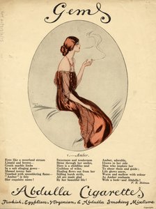 Abdulla cigaretták, 1920-as évek alkotó: Lewis Baumer