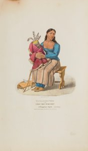 TA-MA-KAKE-TOKE vagy a nő, aki először beszélt; A Chippeway Woman (gyászoló), a The Aboriginal Portfólióból alkotó: Lewis, James Otto