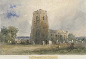 Kingsley templom: akvarell festészet, és [c 1830-1840] alkotó: Lewis John Wood