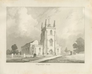 Kingswinford templom: szépia rajz, 1837