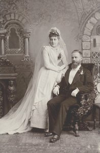Esküvői portré, 19. század vége alkotó: Lewis M. Melander