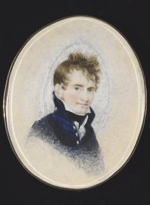 Paul Peckham portréja, 1810-20 körül (akvarell elefántcsonton) alkotó: Lewis Peckham