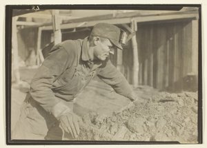 Fékező a szénvonaton, Pennsylvania alkotó: Lewis Wickes Hine
