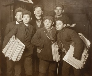 Újságárus fiúk alkotó: Lewis Wickes Hine
