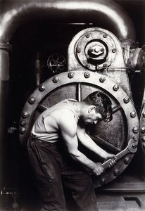 Erőműszerelő, 1924 körül; alkotó: Lewis Wickes Hine