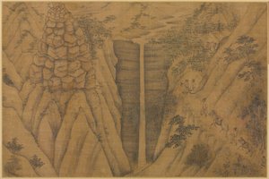 Lakóhely a Longmian Alvó Sárkány-hegységben, 1100-1200. alkotó: Li Gonglin