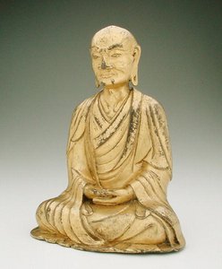 Ülő lohan figurája (aranyozott bronz) alkotó: Liao Dynasty Chinese School