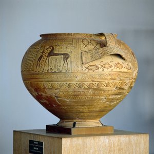 Argive krater geometrikus díszítéssel, átmérő 50 cm, görög civilizáció, Kr.e. 8. század alkotó: Unbekannt Unbekannt