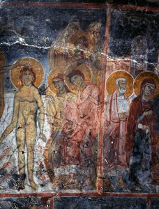 Krisztus, Madonna és a szentek, freskó Agios Georgios kolostorban, Diavaide, Kréta, Görögország (fotó) alkotó: Unbekannt Unbekannt