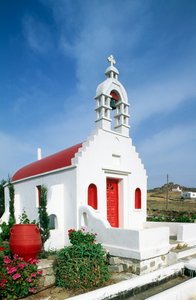 Templom Mykonos szigetén, Kükládok szigetei, Görögország (fotó) alkotó: Unbekannt Unbekannt