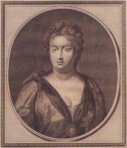 Anne Stuart, Nagy-Britannia királynőjének (1665-1714) portréja, John Goldar (1729-1795) rézmetszete G Kneller festményéből alkotó: Unbekannt Unbekannt