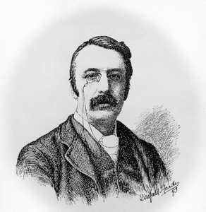 Sir Charles Villiers Stanford (1852-1924), ír zeneszerző és karmester portréja, metszet Dorofield Hardy (1853-1937) rajza alapján alkotó: Unbekannt Unbekannt