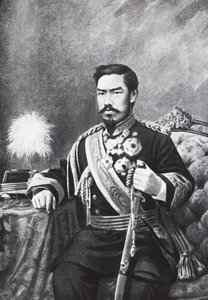 Meidzsi japán császár portréja (Mutsuhito alkotó: Unbekannt Unbekannt