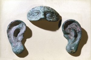 Római római fogadalmi szemek és fülek, bronz, Kr.e. 200-100 alkotó: Unbekannt Unbekannt