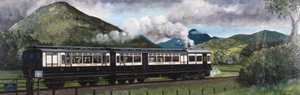 A Coniston Steam Motor Train a Furness Railway-n, Cumbria alkotó: Unbekannt Unbekannt