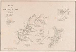 ?Ghuznee erődjének vázlata. Storm vette 1839. július 23-án? alkotó: Lieutenant Thomas Wingate