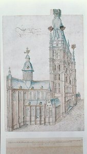 Szent Bavo székesegyház (akvarell papíron) alkotó: Lieven van der Schelden