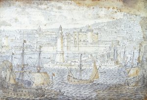 Kilátás Nápolyra, Lievin Cruyl (1640-1720), Olaszország