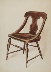 Szék festett, c. 1937. alkotó: Lillian Causey