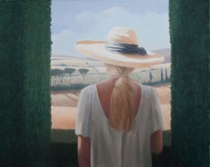 Lány, hátulnézet, Toszkána, 2012 (akril, vászon)