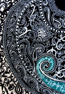 Paisley tanulmány, 2016 (Tinta, akvarellpapír)