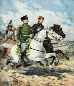 Saussier francia tábornok és Dragomiroff orosz tábornok