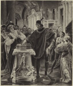 Bassanio választása (mélynyomás) alkotó: Lionel Royer