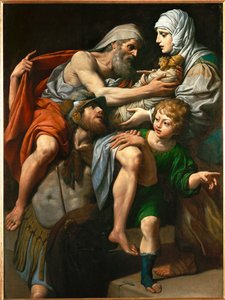Enee et Anchise - Aeneas és Anchises. Aeneas elviszi apját, Anchises-t az égő Trójából ...