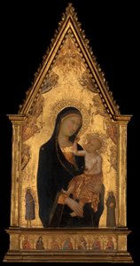 Madonna és gyermeke szentekkel és angyalokkal, kb. 1350.
