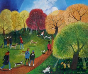 Daily Constitutional, 2015, (akril tinták papíron) alkotó: Lisa Graa Jensen