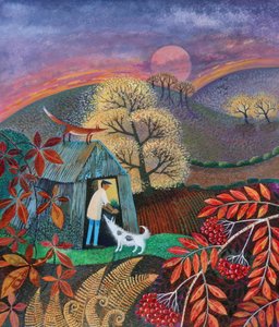 A nap vége, 2018 (akril papíron) alkotó: Lisa Graa Jensen