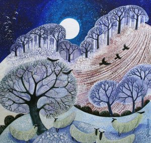 First Snow Surrey Hills (akril tinta)_