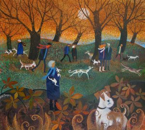 Bújócska, 2015, (akrilfesték papíron) alkotó: Lisa Graa Jensen